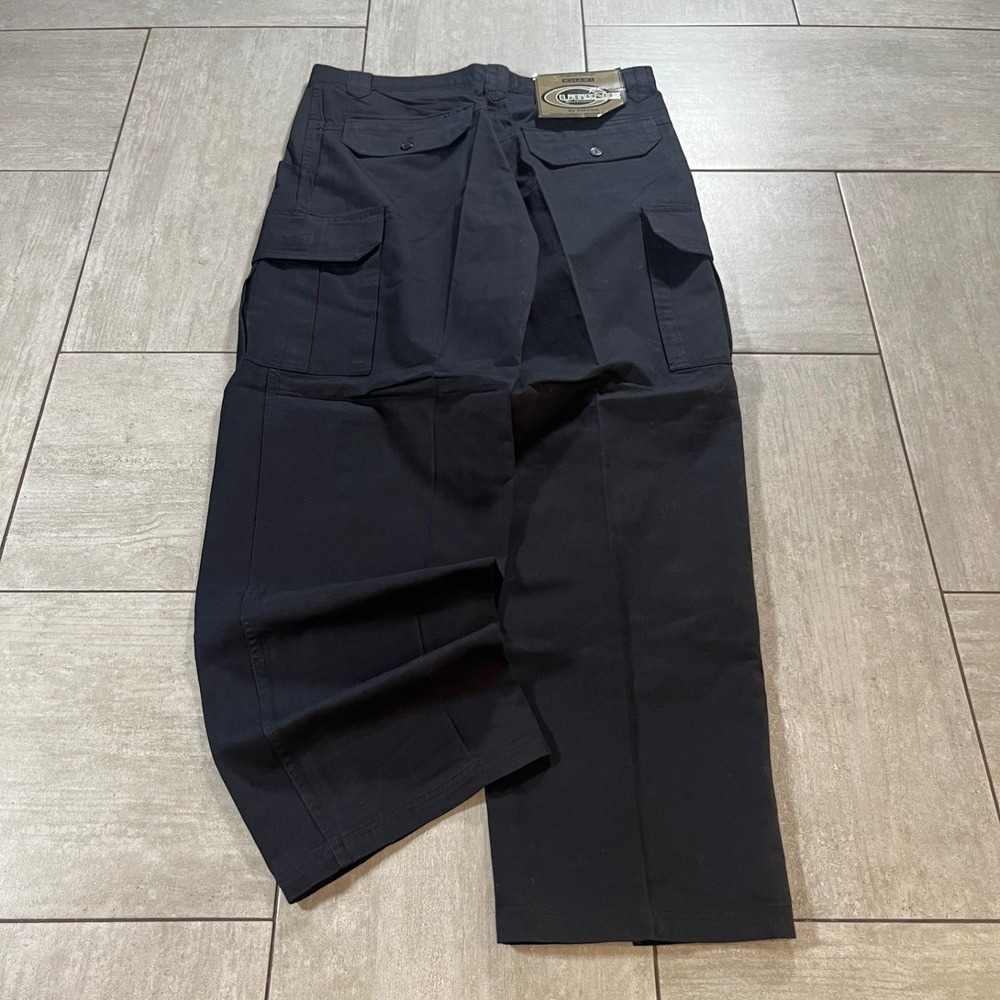 Cut Line Utline Sportswear Mens Black Cargo Pants Cotton Tactical Size 36